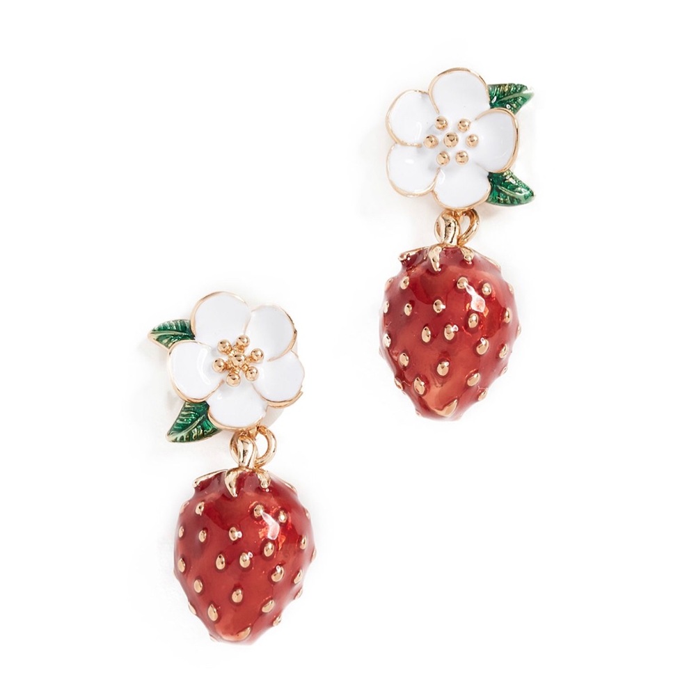 🚫SOLD ♠️Kate Spade® Strawberry Drop Earrings - Picture 3 of 4